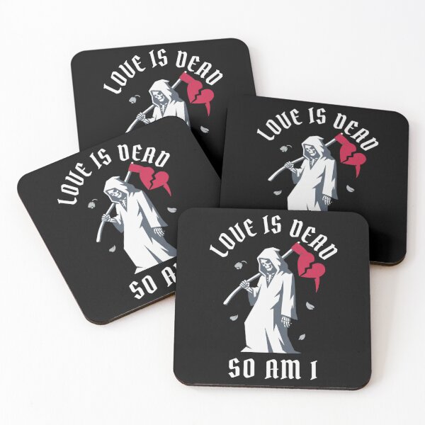 Item preview, Love is Dead. So Am I. – Goth Anti-Valentine Grim Reaper Vector designed and sold by devilfronty.