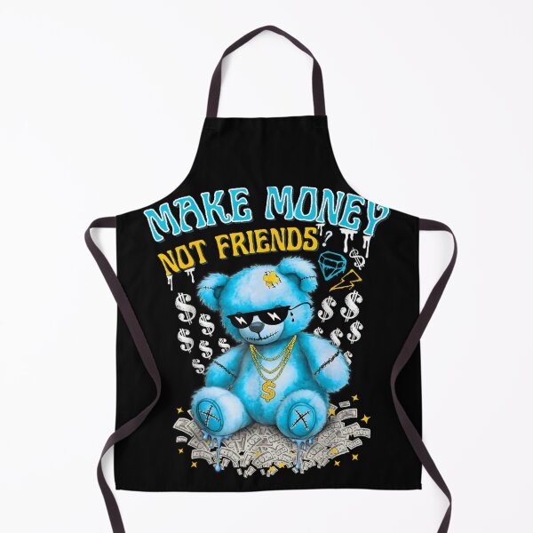 Item preview, Streetwear Style Blue Bear Make Money Not Friends Hustle Culture Graphic Art designed and sold by DuneHaicna.