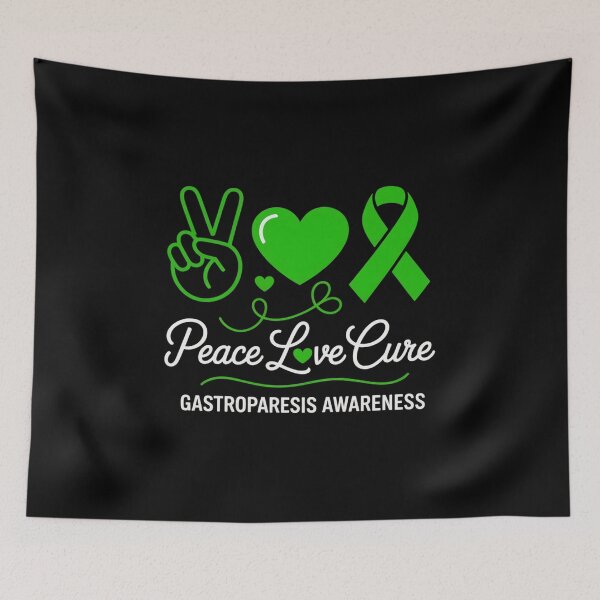 Item preview, Gastroparesis Awareness Peace Love Cure Green Ribbon designed and sold by KonopikaaArt.