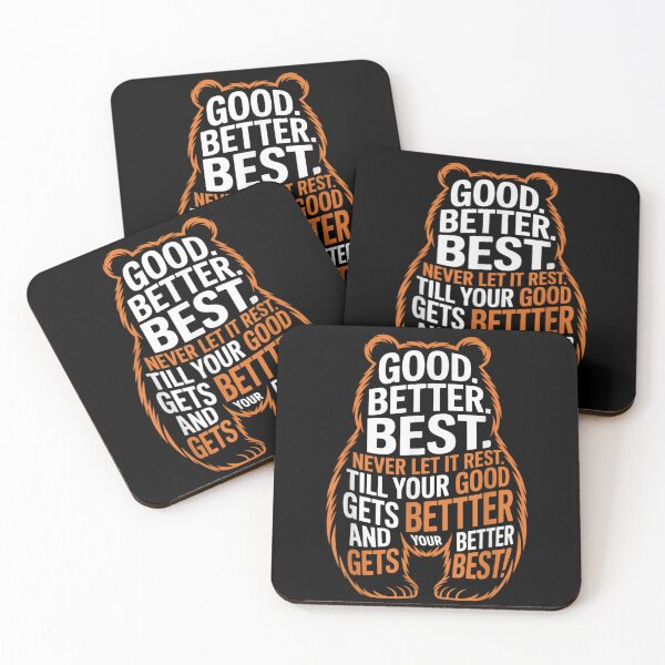 Item preview, Motivational Bear Good Better Best Never Let It Rest Fitness Workout Quote designed and sold by DuneHaicna.
