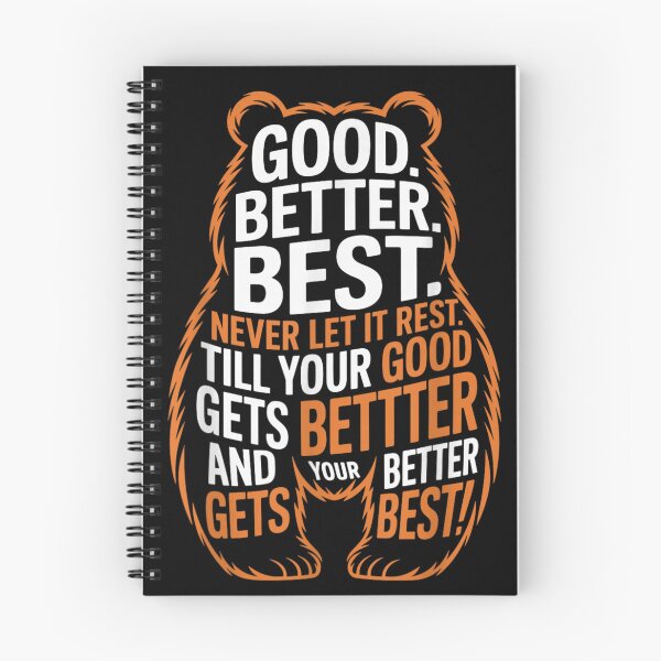 Item preview, Motivational Bear Good Better Best Never Let It Rest Fitness Workout Quote designed and sold by DuneHaicna.
