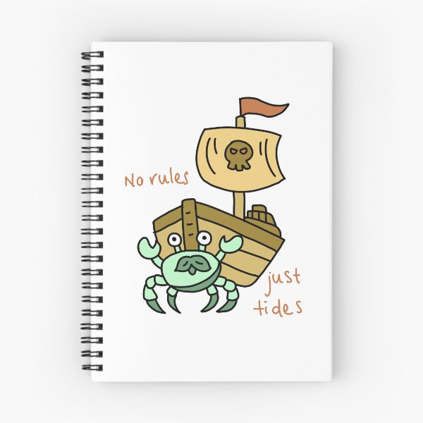 Item preview, No Rules Just Tides Funny Pirate Crab Illustration designed and sold by Baby-Care.