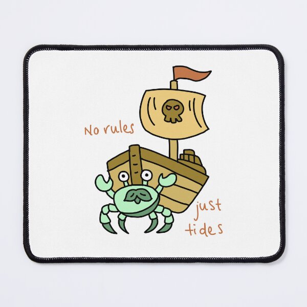 Item preview, No Rules Just Tides Funny Pirate Crab Illustration designed and sold by Baby-Care.