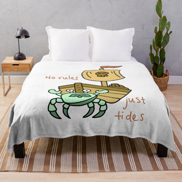 Item preview, No Rules Just Tides Funny Pirate Crab Illustration designed and sold by Baby-Care.