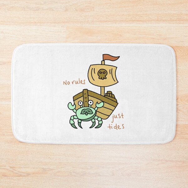 Item preview, No Rules Just Tides Funny Pirate Crab Illustration designed and sold by Baby-Care.
