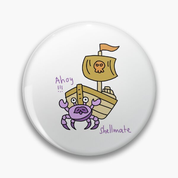 Item preview, Ahoy Shellmate Funny Pirate Crab Illustration designed and sold by Baby-Care.