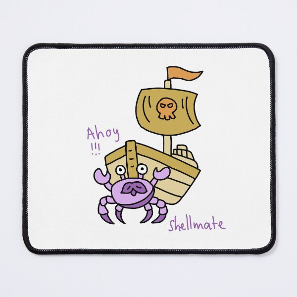Item preview, Ahoy Shellmate Funny Pirate Crab Illustration designed and sold by Baby-Care.