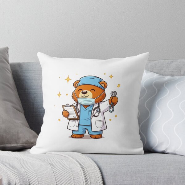 Item preview, Doctor Bear - Funny Surgeon Medical Professional & Nurse Humor Sticker designed and sold by RelateAndTee.
