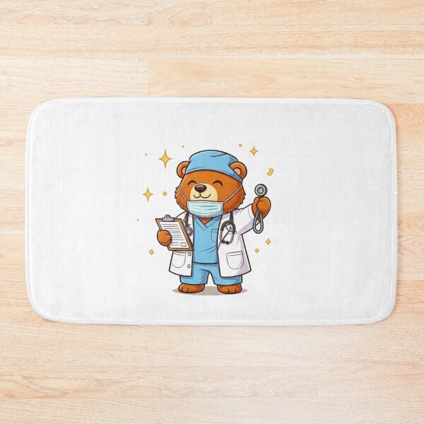 Item preview, Doctor Bear - Funny Surgeon Medical Professional & Nurse Humor Sticker designed and sold by RelateAndTee.