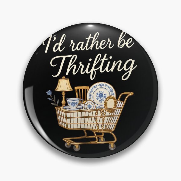 Item preview, I Would Rather Be Thrifting Vintage Shopping Cart Antiques Lover Aesthetic Design designed and sold by LittleNhutton.