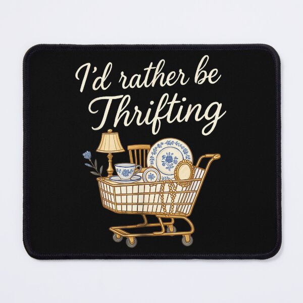 Item preview, I Would Rather Be Thrifting Vintage Shopping Cart Antiques Lover Aesthetic Design designed and sold by LittleNhutton.