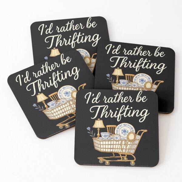 Item preview, I Would Rather Be Thrifting Vintage Shopping Cart Antiques Lover Aesthetic Design designed and sold by LittleNhutton.