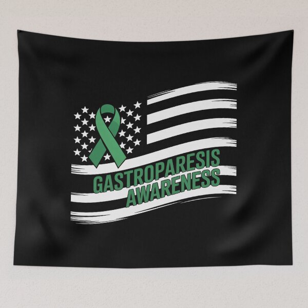 Item preview, Gastroparesis Green American Flag Gastroparesis Awareness designed and sold by KonopikaaArt.