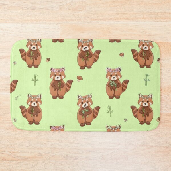 Item preview, Cute Kawaii Red Panda Flower-Crown Bamboo Seamless Pattern  designed and sold by anandsiva2703.