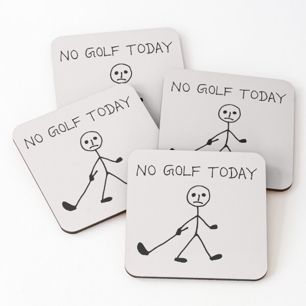 Item preview, No Golf Today Golf Lover Stickman With Golf Club dark version designed and sold by KLArtzStore.