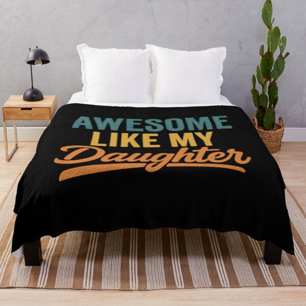 Item preview, Awesome Like My Daughter – Proud Dad Quote in Retro Typography designed and sold by flagylART.