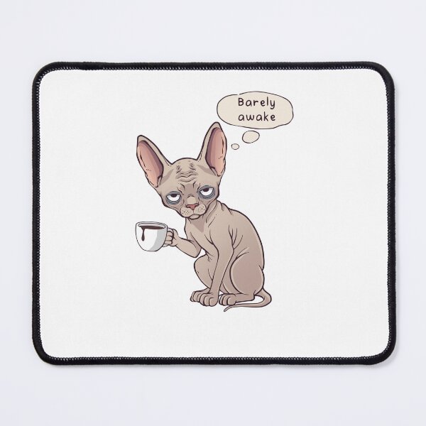 Item preview, Barely Awake Sphynx Cat Illustration designed and sold by Radya Geraldi.