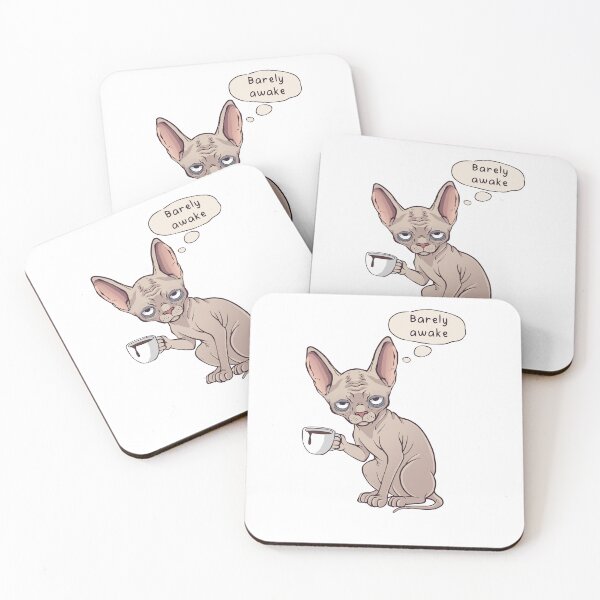 Item preview, Barely Awake Sphynx Cat Illustration designed and sold by Radya Geraldi.