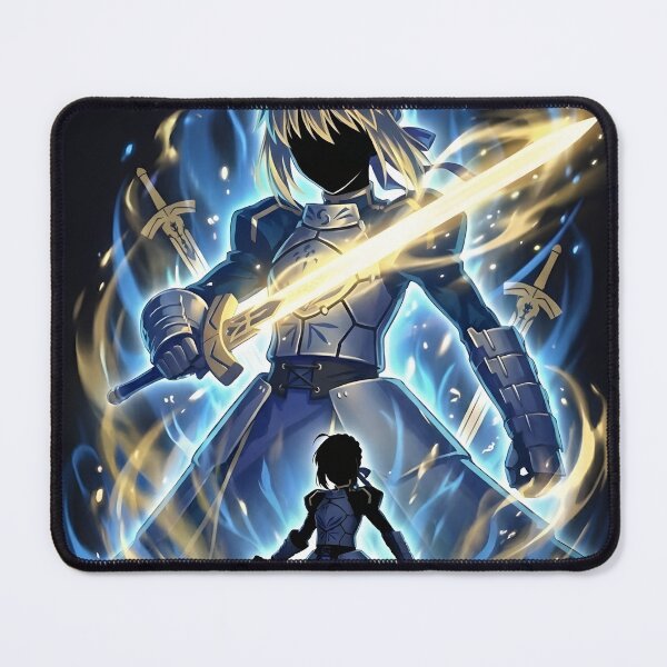 Item preview, Golden Holy Sword Knight - Royal Blue Anime Silhouette designed and sold by MugenAnime.