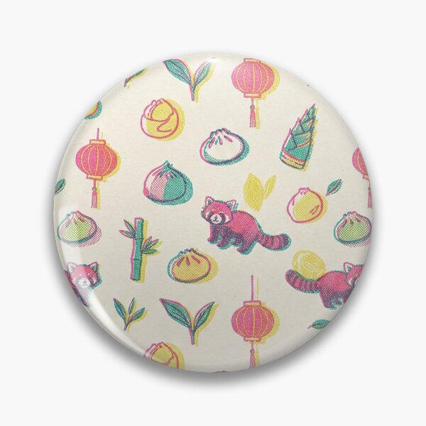 Aperçu de l'œuvre Ambiance pastel chaleureuse. Motifs de panda nain, de boulettes et de feuilles. créée et vendue par Virtual-Studio-Geebaki.