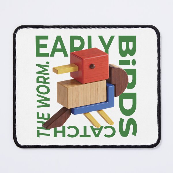 Item preview, Geometric Wooden Block Bird - Retro Toy-Inspired Minimalist Wood Art designed and sold by homybear.