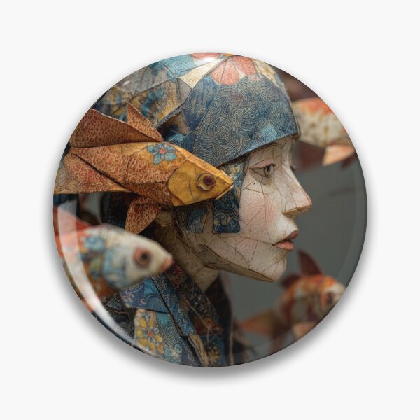 Item preview, Origami Woman with Origami Fish designed and sold by Tridentulus.