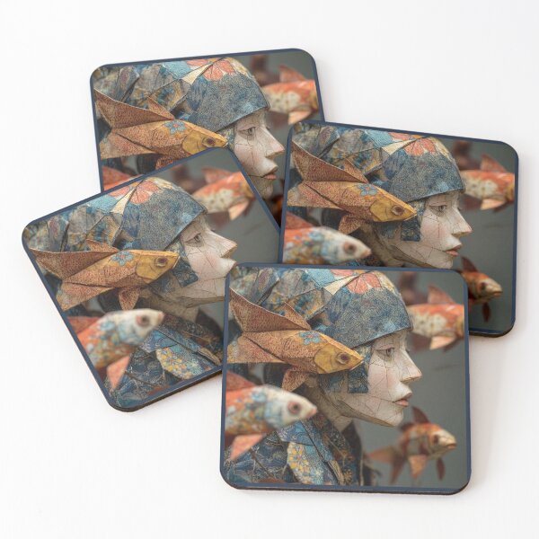 Item preview, Origami Woman with Origami Fish designed and sold by Tridentulus.