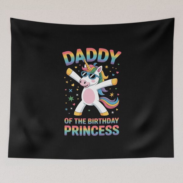 Item preview, Daddy of the Birthday Princess Girl Dabbing Unicorn Dad designed and sold by IdunayaStore.