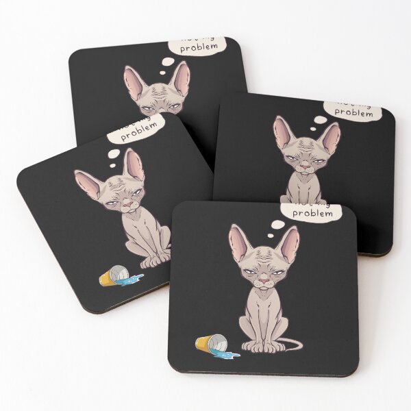 Item preview, Not My Problem Sphynx Cat Illustration designed and sold by Radya Geraldi.