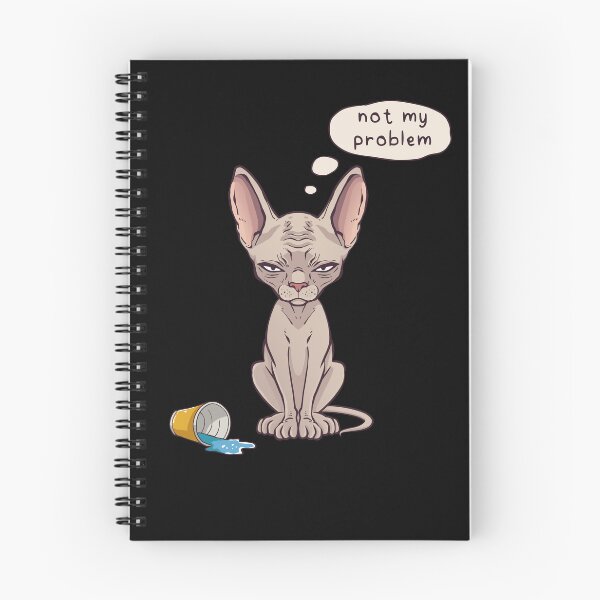 Item preview, Not My Problem Sphynx Cat Illustration designed and sold by Radya Geraldi.