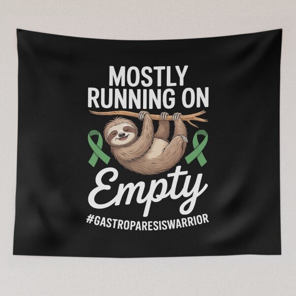 Item preview, Gastroparesis Warrior Sloth Green Ribbon Stomach Paralysis designed and sold by Catharsiscath.