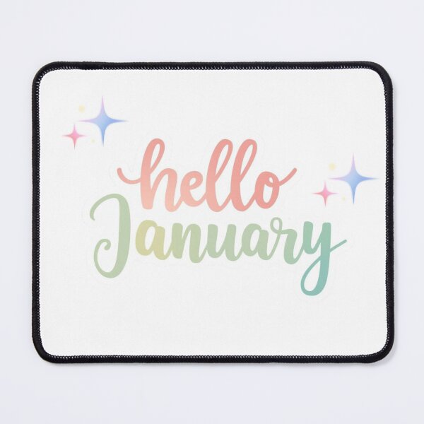 Item preview, Hello January Sticker – Cozy Winter Vibes New Year Design designed and sold by goluz.