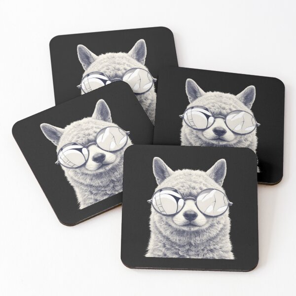 Item preview, Cool Alpaca Wearing Reflective Sunglasses designed and sold by IN Tales.
