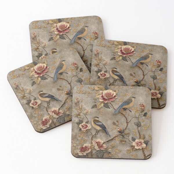Item preview, Sand Silk Floral Birds Branches Carpet designed and sold by GrinGalore.