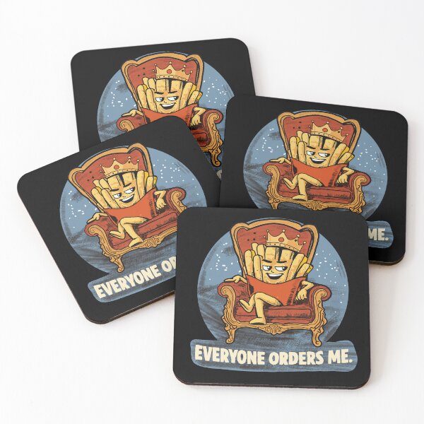 Item preview, Funny French Fries King Illustration – Everyone Orders Me designed and sold by Popstudio85.