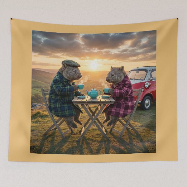 Item preview, Wombats Have Tea in the Yorkshire Dales designed and sold by Tridentulus.