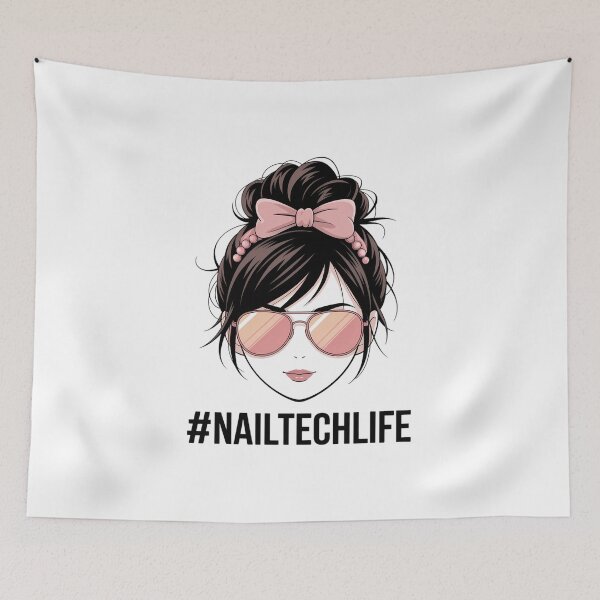 Item preview, Messy Bun Nail Tech Life Nail Artist Mothers Day designed and sold by IdunayaStore.
