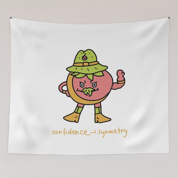 Item preview, Confidence Over Symmetry Funny Fruit Character Illustration designed and sold by Baby-Care.