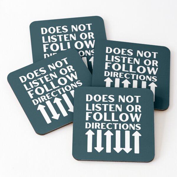Item preview, Does Not Listen Or Follow Directions (2) designed and sold by LednerFreida.