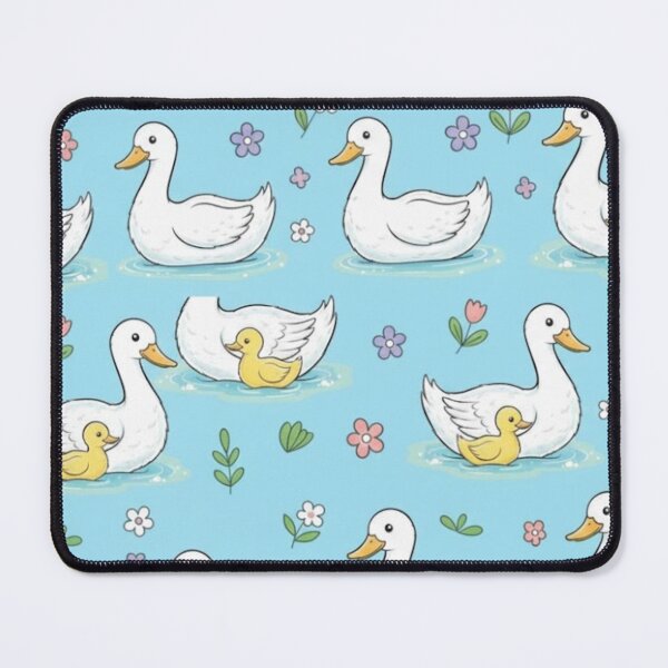 Item preview, Cute Kawaii Duck Ducklin -Flowers Seamless Pattern designed and sold by anandsiva2703.