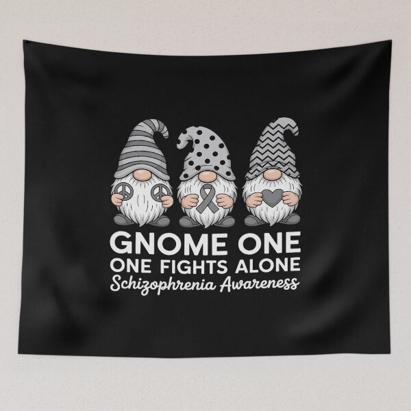 Item preview, Gnome One Fight Alone Schizophrenia Awareness designed and sold by Catharsiscath.