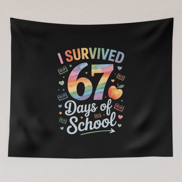 Item preview, 100 Days of School I Survived 67 Days of School Teacher 67 designed and sold by IdunayaStore.