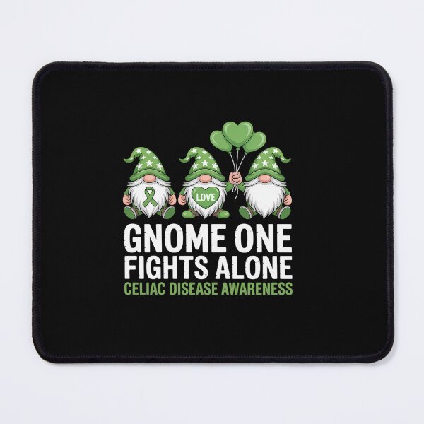 Item preview, Gnome One Fights Alone Celiac Disease Awareness Green Ribbon designed and sold by Catharsiscath.
