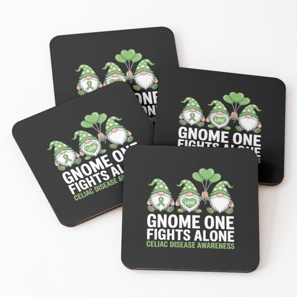 Item preview, Gnome One Fights Alone Celiac Disease Awareness Green Ribbon designed and sold by Catharsiscath.