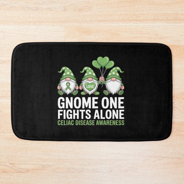 Item preview, Gnome One Fights Alone Celiac Disease Awareness Green Ribbon designed and sold by Catharsiscath.