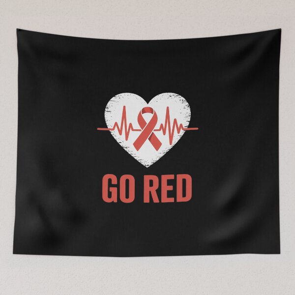 Item preview, Go Red In February Blood Cancer Awareness Health Heartbeat designed and sold by Catharsiscath.
