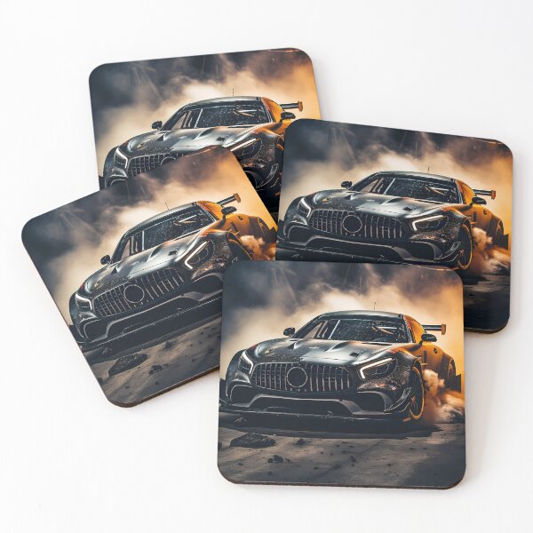 Item preview, Dark Aggressive Race Car Launching In Dramatic Night Lighting designed and sold by RevUpDesign.