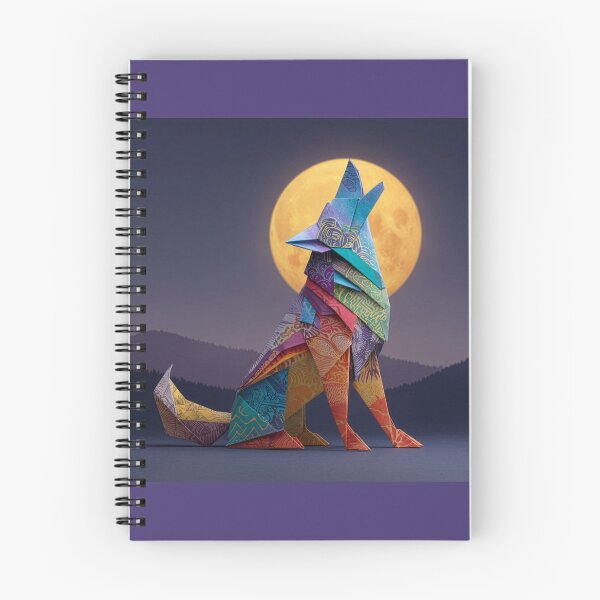 Item preview, Origami Wolf Howls at Moon designed and sold by Tridentulus.
