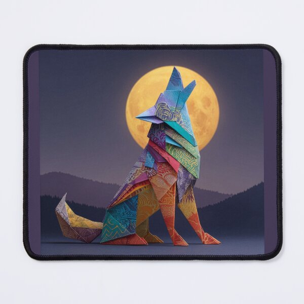 Item preview, Origami Wolf Howls at Moon designed and sold by Tridentulus.
