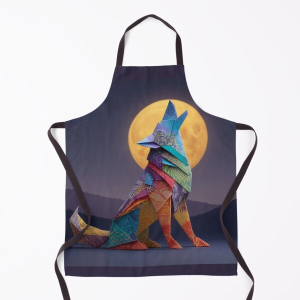 Item preview, Origami Wolf Howls at Moon designed and sold by Tridentulus.